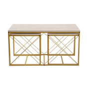 Defne Gold Travertine dohányzóasztal