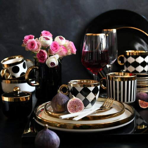 Altom Porcelánová šálka s podšálkou Palazzo Harlekýn, 200 ml