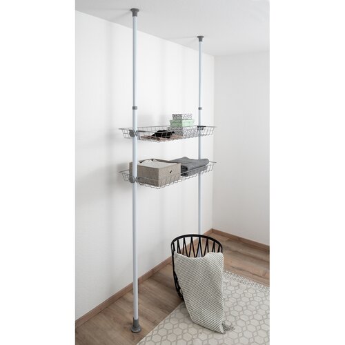 Wenko Set mit 2 Drahtkörben Herkules, Weiß