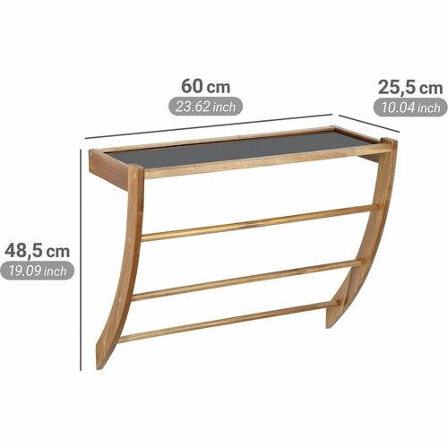 Wenko Koupelnová polička s tyčí z akácie FONDI