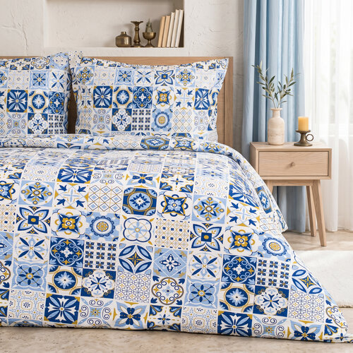 4Home Krepové povlečení Azul, 140 x 220 cm, 70 x 90 cm