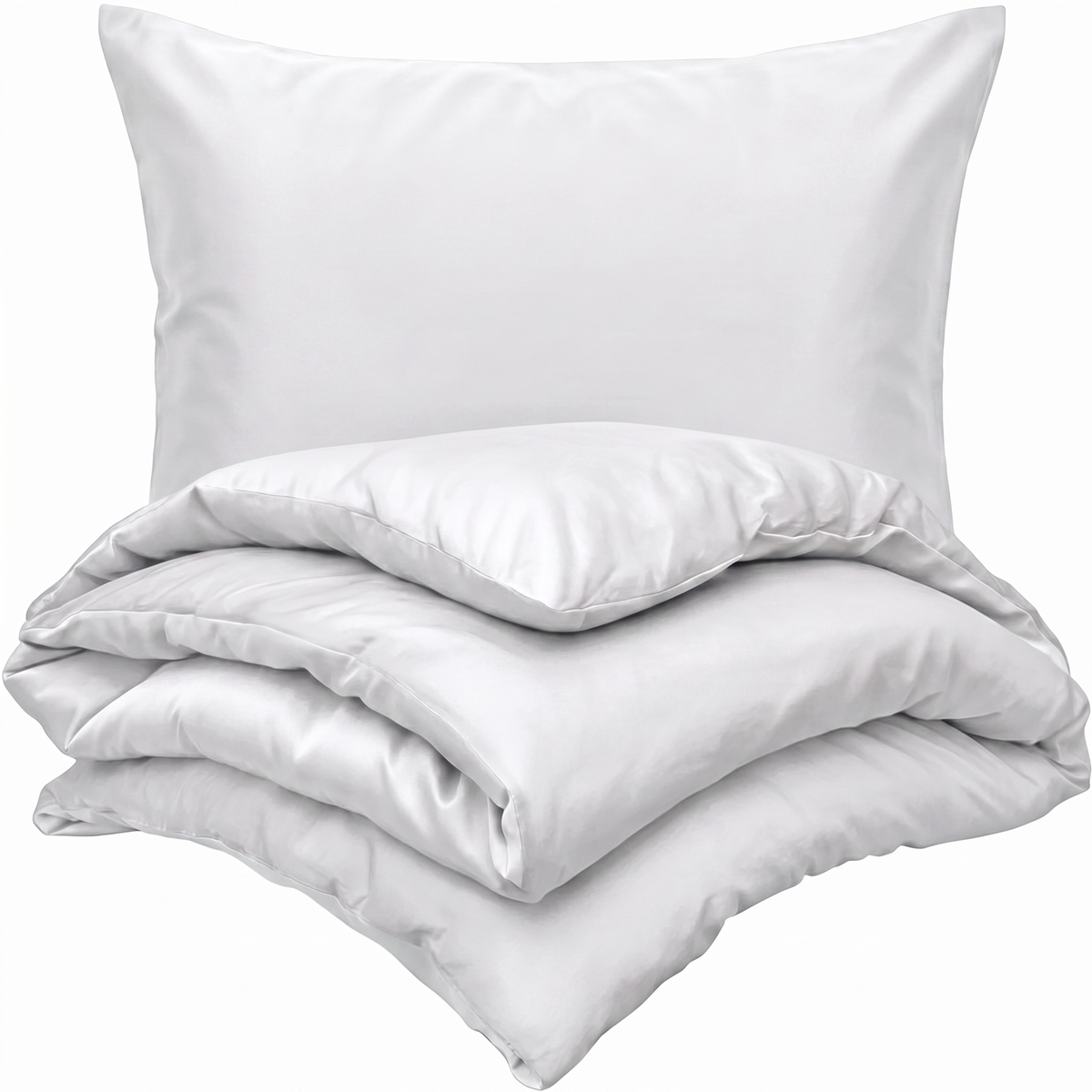 Kvalitex Saténové povlečení Luxury Collection bílá, 240 x 200 cm, 2 ks 70 x 90 cm