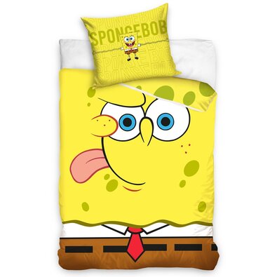 Дитяча постільна білизна Sponge Bob Emoji, 140 x 200, 70 x 90 см