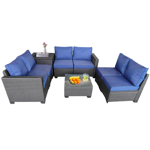 Set mare de canapele de grădină cu cutiepentru perne Avenberg Encanta