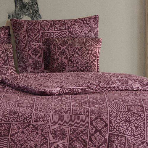 Kvalitex Pamut ágynemő Tokyo bordó, 240 x 200 cm, 2x 70 x 90 cm