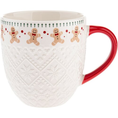 Porzellantasse Gestrickter Lebkuchenmann 630 ml