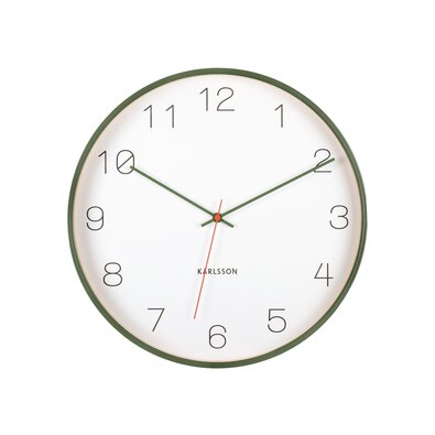 Karlsson 5926GR designové nástěnné hodiny 40 cm, zelená