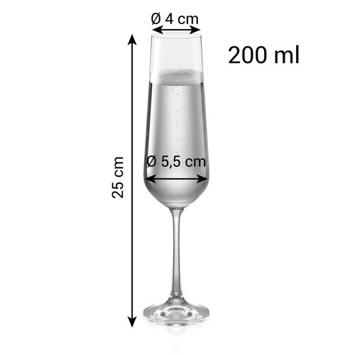 Tescoma GIORGIO Pezsgős pohár 200 ml, 6 db