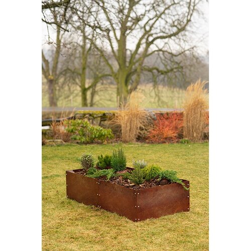 Alto Răsfățat înălțat 74 x 148 x 36 cm, corten CORGARDEN 1012