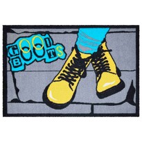 Grund preș de ușă Boots gri-albastru-galben , 40 x60 cm
