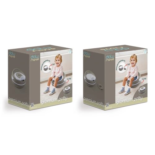 Dolu Premium oliță pentru copii, gri, 19,5 x 34,5x 33,5 cm