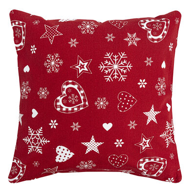 Vianočná obliečka na vankúšik červená, 40 x 40 cm