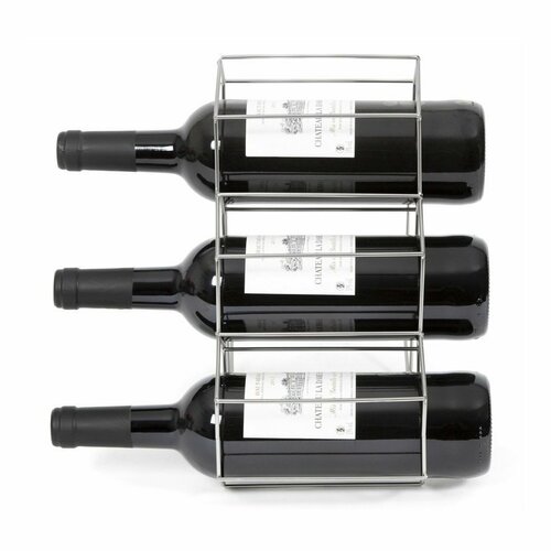 Compactor Stojan pro 6 láhví vína, 28 x 28 x 4,5 cm, chrom