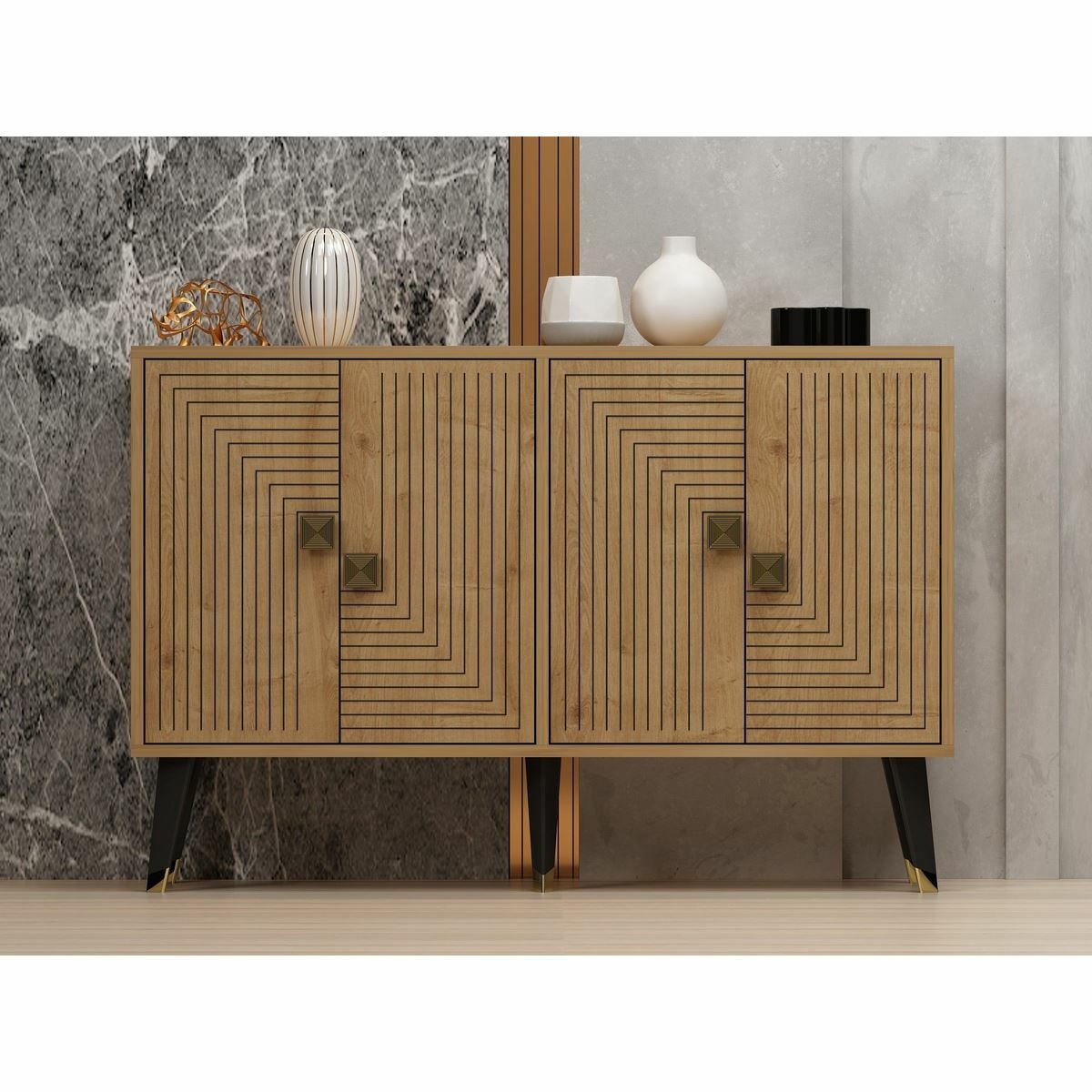 Skrinka Ahart Sapphire Oak and Gold