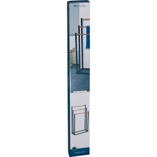 Fém törülközőtartó Bambus 45 × 23 × 85 cm, fekete