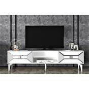 TV-Lowboard Yumedi White and Silver