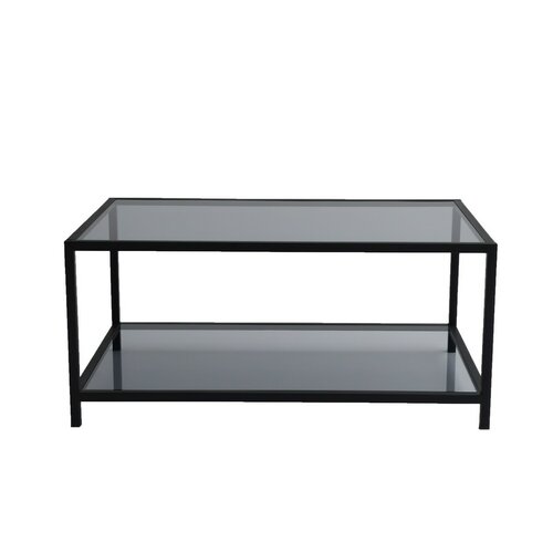 Couchtisch Astro Black mit dunklem Glas