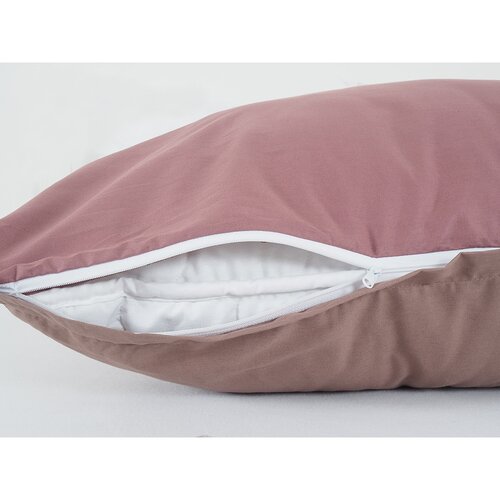 B.E.S. Petrovice Baumwollbettwäsche Double Face braun/bordeaux, 140 x 200 cm, 70 x 90 cm