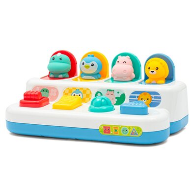 Baby Mix Jucărie interactivă - ferestre pop-up cu animale Peekaboo, 25,2 x 11 x 13 cm