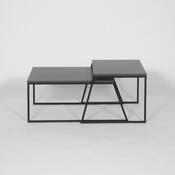Set de măsuțe de cafea Orta Black and Anthracite, 2 buc.