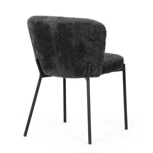Esszimmerstuhl-Set Bouclé CT-W1077 GREY2, 4 Stück