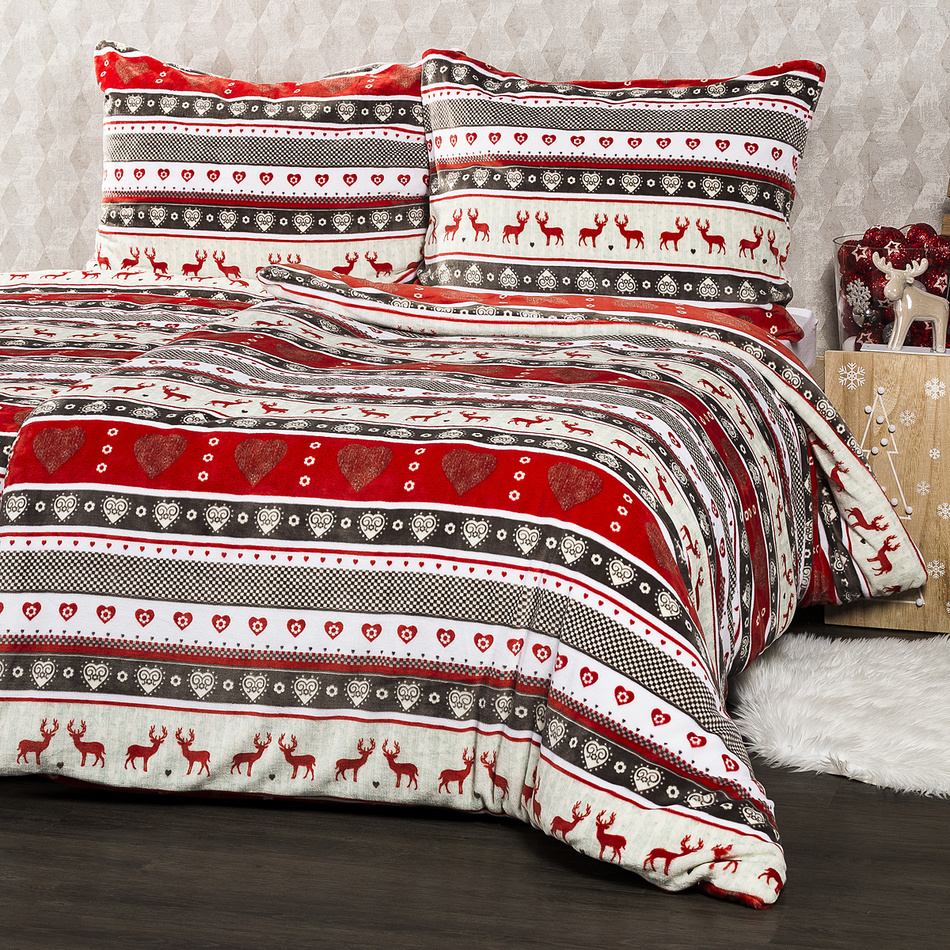 4Home Winter mikroflanel ágynemű, 160 x 200 cm, 2x 70 x 80 cm, 160 x 200 cm, 2 db 70 x 80 cm
