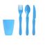 Set vase Piknik, din plastic, 31 buc.,,albastru