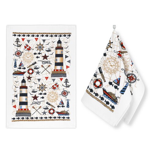 Bellatex Kuhinjska krpa Morje modra, 40 x 60 cm,komplet 2 kos