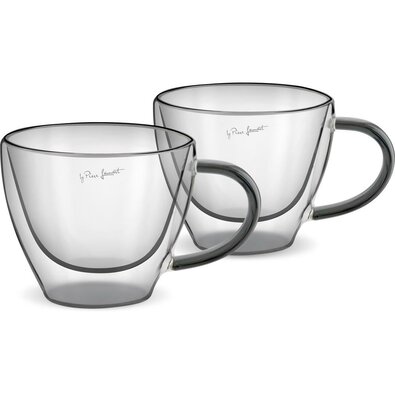 Lamart LT9117 2 részes cappuccino pohárkészlet,190 ml, fekete