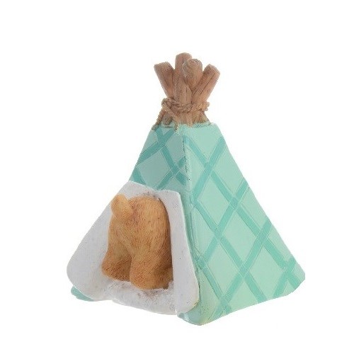 Veľkonočný zajačik Tepee modrá, 9 cm