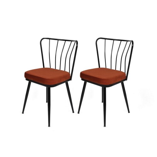 Set de scaune de sufragerie Yildiz Tile Red andBlack, 2 buc.