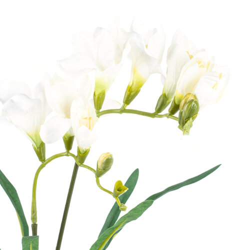 Umělá květina Frézie bílá, 57 cm
