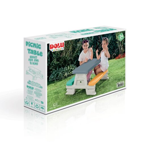 Masă de picnic pentru 4 persoane Dolu, 43 x 77 x71 cm