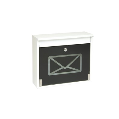 Poštová schránka s tvrdeným sklom biela
