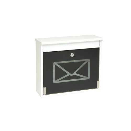 Poštovní schránka s tvrzeným sklem bílá