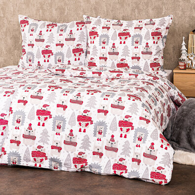 4Home Bombažna posteljnina Winter animals, 140 x 200 cm, 70 x 90 cm