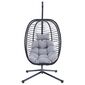 Autronic Fotoliu suspendat, metal, polyrattan,gri, A Z-V1289 GREY