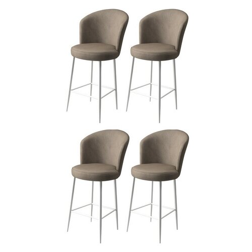 Zestaw krzeseł barowych Alte Cappuccino and White, 4 szt.