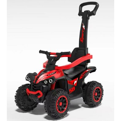 Leżaczek Baby Mix Mega z prowadnicą, czerwony