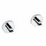 SAPHO XR009 X-Round nosilci za steklene police 8mm, srebrni