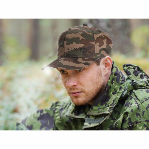 Sixtol Kšiltovka s LED svetlom B-CAP 25lm, USB,uni, maskáčová