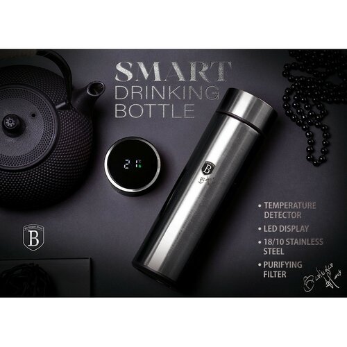 Berlinger Haus Termos SMART inteligentna butelka Carbon PRO Line, 450 ml