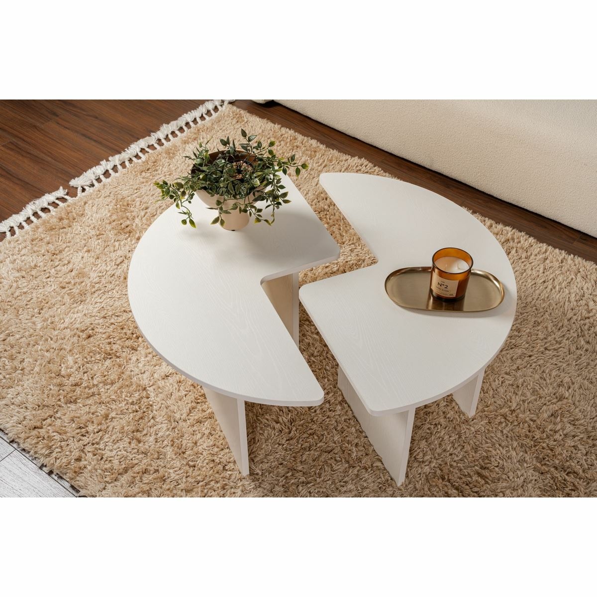 Konferenčný stolík Moira Wood White