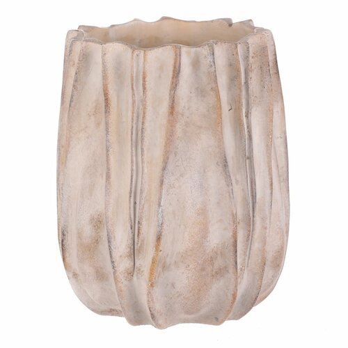 Бетонна ваза, сіра, 21 x 25 см