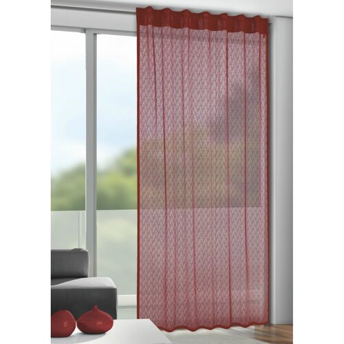 Záclona s pútkami Calli červená, 140 x 245 cm