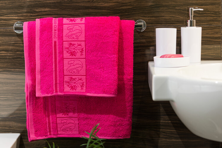 4Home sada Bamboo Premium osuška a ručník růžová, 70 x 140 cm, 50 x 100 cm