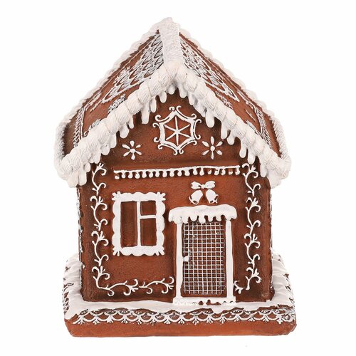 Decorațiuni de Crăciun Casă din turtă dulce cuiluminare LED, poliresină, 15 cm
