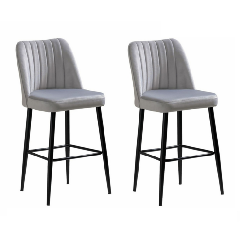 Zestaw krzeseł barowych Vento Cream and Black, 2 szt.