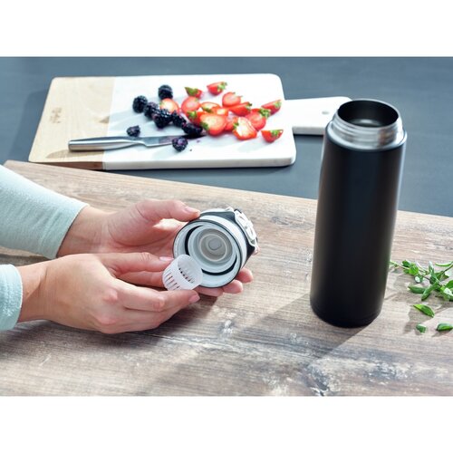 Termos Leifheit cu capac practic 600 ml, negru 03271