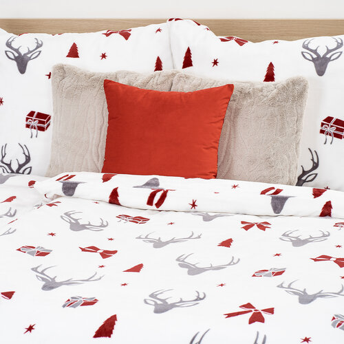 4Home Pościel mikroflanela Stag & Bows, 160 x 200 cm, 70 x 80 cm